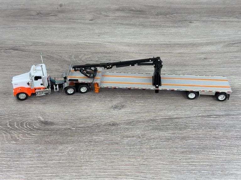 DCP Kenworth Truck W/Crane Trailer, 1/64, Custom Trailer