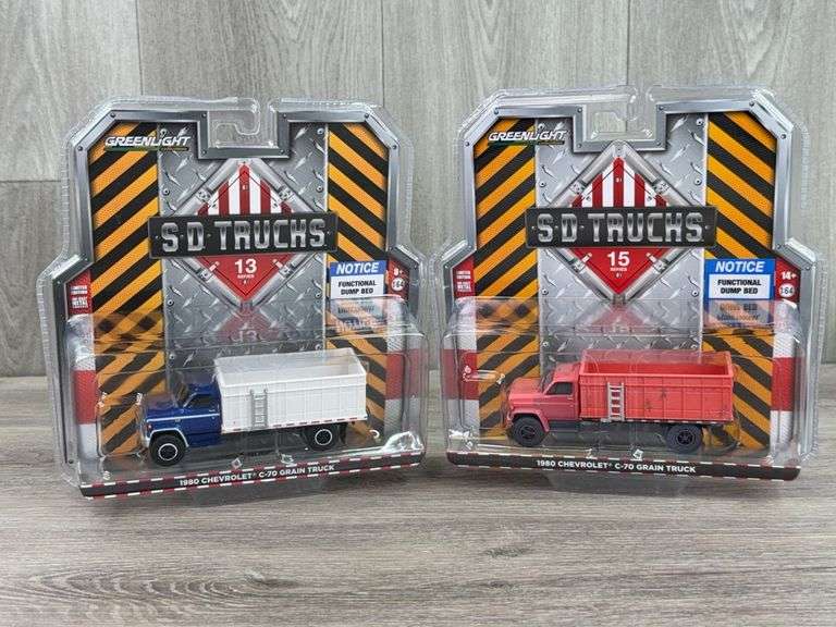 2-1980 Chevrolet C-70 Grain Trucks, 1/64, Greenlight, Limited Edition, 13 & 15  Series