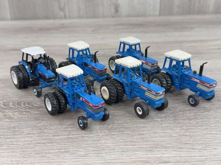 6 Ford Tractors, 1/64, Ertl