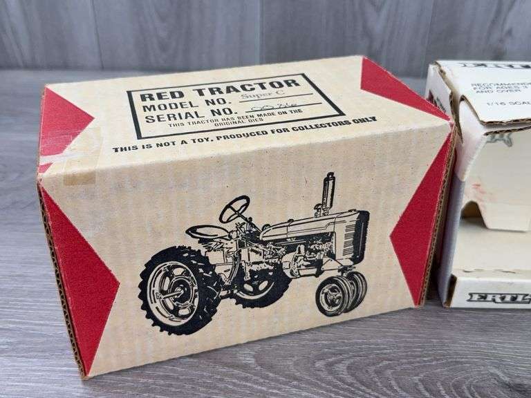IH Farmall Empty Tractor Boxes-Ertl & Florida Classic Farm Toy