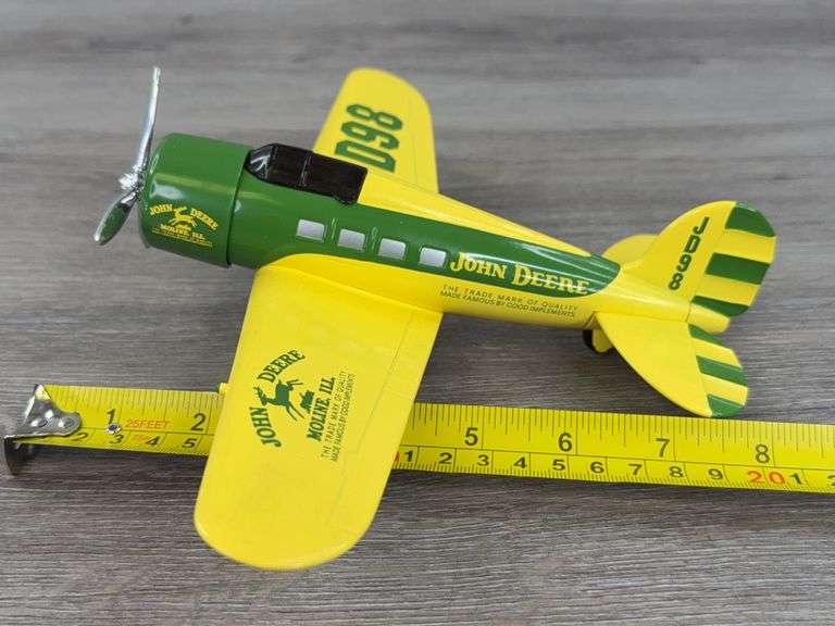 John Deere Lockheed Orion Airplane Bank, 8”, Limited Edition