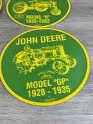 John Deere 80 Diesel, B, H & GP Metal Signs, 12”