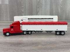 Freightliner 120 Conventional Model SJ Trucking W/Grain Trailer, 1/64, Ertl
