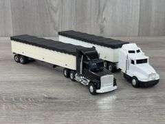 International Navistar & Kenworth T600A Trucks W/Bottom Dump Grain Trailers, 1/64, Ertl