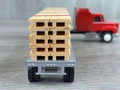 Mack CH600 Truck W/Flatbed Trailer, 1/64, Penjoy Truck, Custom Trailer