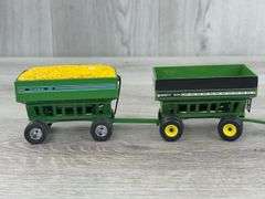 4 Grain Hopper Wagons, 1/64, Mostly SpecCast