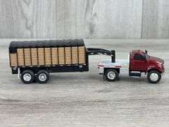 Ford F750 Flatbed W/Dump Trailer,  1/64, Custom