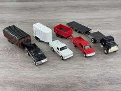 4 Trucks & Trailers, 1/64, Ertl, Standi Toys & Custom