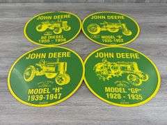 John Deere 80 Diesel, B, H & GP Metal Signs, 12”