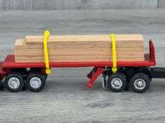 Kenworth T600A Day & Night Truck-Ertl W/ Custom Lumber Trailer W/Pup, 1/64