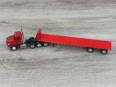Mack CH600 Truck W/Flatbed Trailer, 1/64, Penjoy