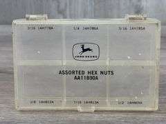 John Deere Assorted Lock Washers, Hex Nuts & Flat Washers Bins, 5 1/4”x3 1/2”