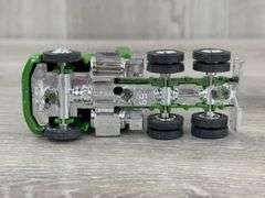 2 WhiteGMC Trucks W/Grain Trailers, 1/64, Custom