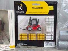 Coaling Station-N Scale, Pipe Loads, Work People-HO Scale, Tank Set, Horses