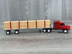 Mack CH600 Truck W/Flatbed Trailer, 1/64, Penjoy Truck, Custom Trailer
