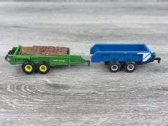 6 Manure Spreaders 1 John Deere, 1 New Holland, 1/64, Mostly Ertl