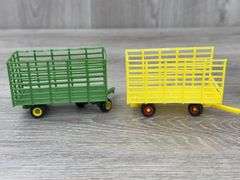 7 Hay Wagons, 1/64, 5 Are Ertl