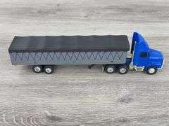 2 WhiteGMC Trucks W/Grain Trailers, 1/64, Custom