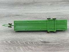 2-32' Portable Bunk Feeder Wagons, Standi Toys, 1 Green, 1 Red-Missing 1 Tire