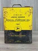 John Deere Type 303 Special Purpose 2 Gallon Oil Container, Empty