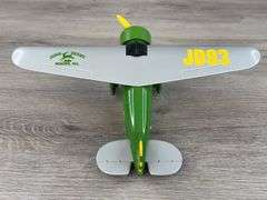 John Deere Vintage 1927 Lockheed Vega Airplane Bank, 7 3/4”