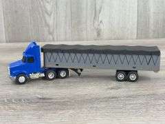2 WhiteGMC Trucks W/Grain Trailers, 1/64, Custom