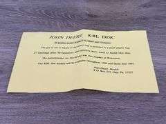 John Deere KBL Disc Harrow Empty Box-1/16, Penn-Dutch Promotions & John Deere Umbrella