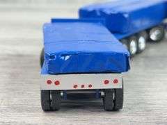 WhiteGMC Plainfield Trucking Truck-Ertl W/Custom Trailer W/Pup, 1/64