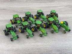 9 John Deere Tractors, 1/64, Ertl & Custom