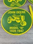 John Deere 80 Diesel, B, H & GP Metal Signs, 12”