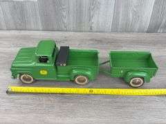 John Deere Pickup W/Trailer, 21” Long, Custom