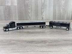 Truck W/Bottom Dump Trailer & Pup, 1/64, Custom