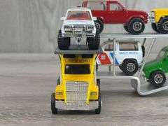 Ford LTL-9000 Truck W/Car Hauler & 7 Ford Broncos, 1/64, Custom, A-1 Toys