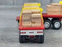 Kenworth T600A Day & Night Truck-Ertl W/ Custom Lumber Trailer W/Pup, 1/64