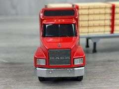 Mack CH600 Truck W/Flatbed Trailer, 1/64, Penjoy Truck, Custom Trailer