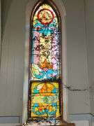 20.5" W X 87.5" H Stained Glass Window