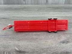 2-32' Portable Bunk Feeder Wagons, Standi Toys, 1 Green, 1 Red-Missing 1 Tire