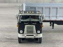 International Transtar Truck W/Dump Trailer, 1/64, Custom Trailer, Front Panel Not Attached