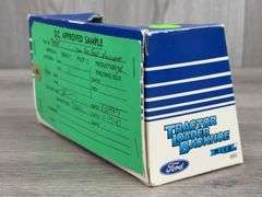 Ford 555B Tractor Loader Backhoe, 1/64, Ertl, Q.C. Approved Sample Card Stapled To Back