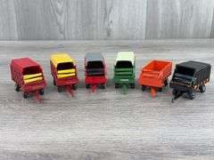 6 Forage Wagons, 1/64, Ertl, New Holland, Oliver, Allis-Chalmers-Missing Top, H&S & Kasten