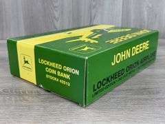 John Deere Lockheed Orion Airplane Bank, 8”, Limited Edition
