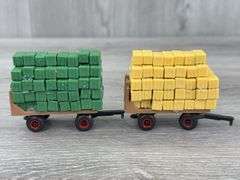 7 Hay Wagons, 1/64, 5 Are Ertl