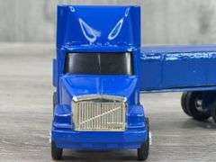 WhiteGMC Plainfield Trucking Truck-Ertl W/Custom Trailer W/Pup, 1/64