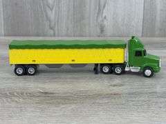2 WhiteGMC Trucks W/Grain Trailers, 1/64, Custom
