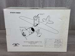 John Deere Vintage 1927 Lockheed Vega Airplane Bank, 7 3/4”