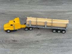 Kenworth T600A Truck W/Flatbed Trailer,  1/64, Custom