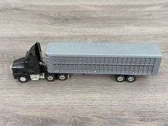 White GMC Tim's Trucking Truck W/Livestock Trailer, 1/64, Ertl