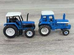 9 Ford & 1 New Holland Tractors, 1/64, Ertl