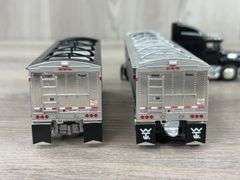 Truck W/Bottom Dump Trailer & Pup, 1/64, Custom