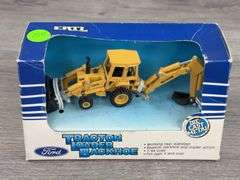 Ford 555B Tractor Loader Backhoe, 1/64, Ertl, Q.C. Approved Sample Card Stapled To Back